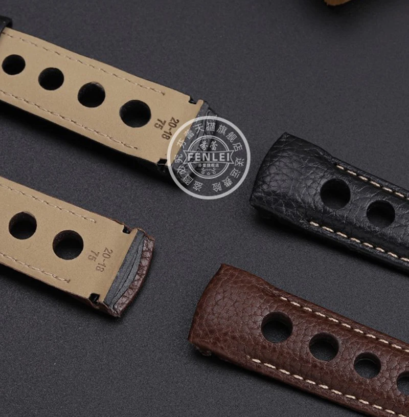 Para tissot 1853 luchi racing t044 prs516 t91 t021 pulseira de relógio de couro de vaca pulseira de relógio masculino 20mm pulseira curvada fivela dobrável