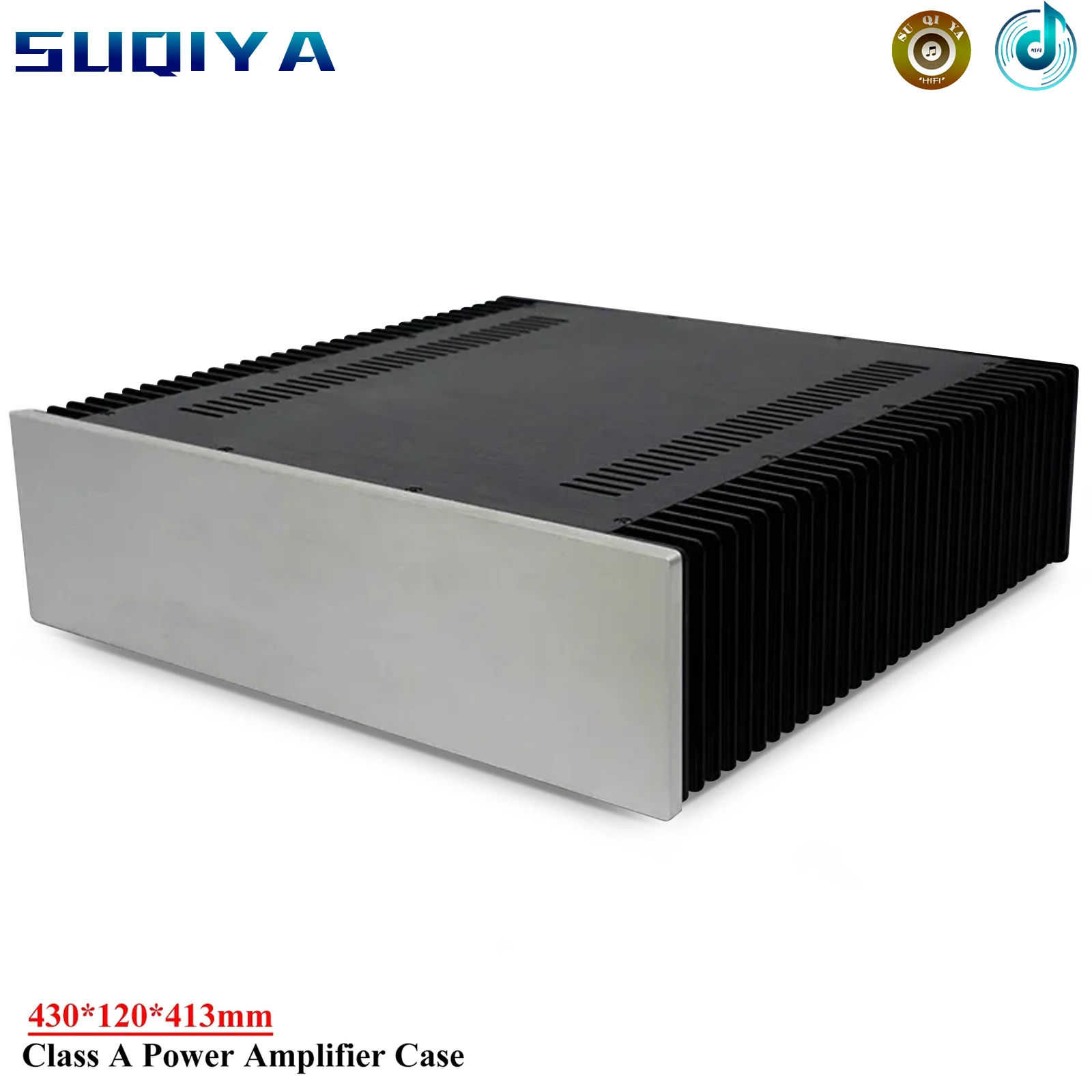 430*120*413mm All Aluminum Power Amplifier Enclosure Case Class A Amplifier Chassis Diy Audio Amp Accessories