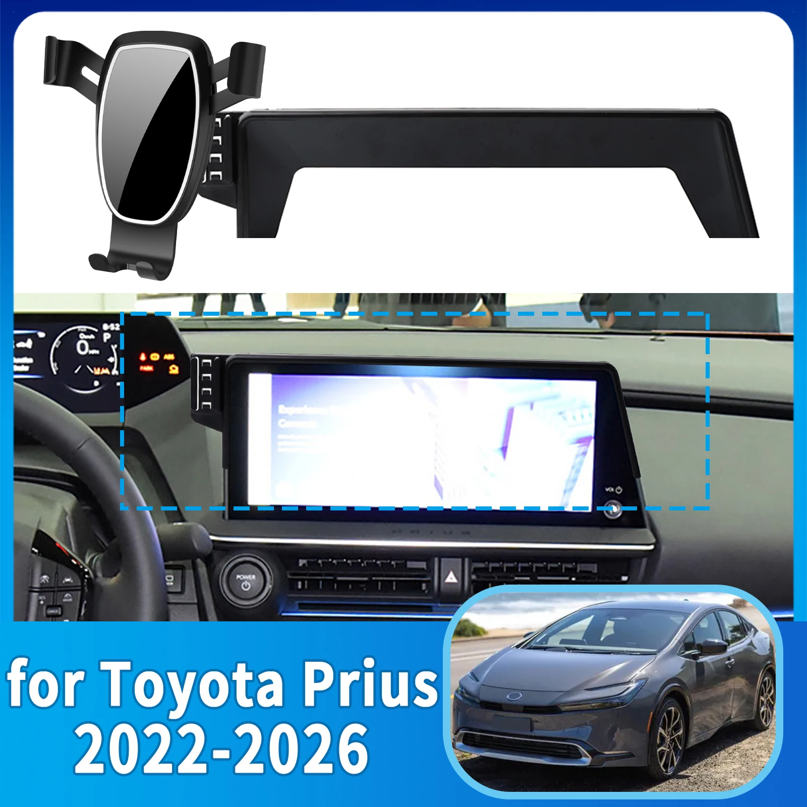 

fit for Toyota Prius 2022 2023 -2026 60 Series ​​Anti-Shake Screen Base Phone Holder Mount Stand ​​ Dedicated Car​​ accessoires