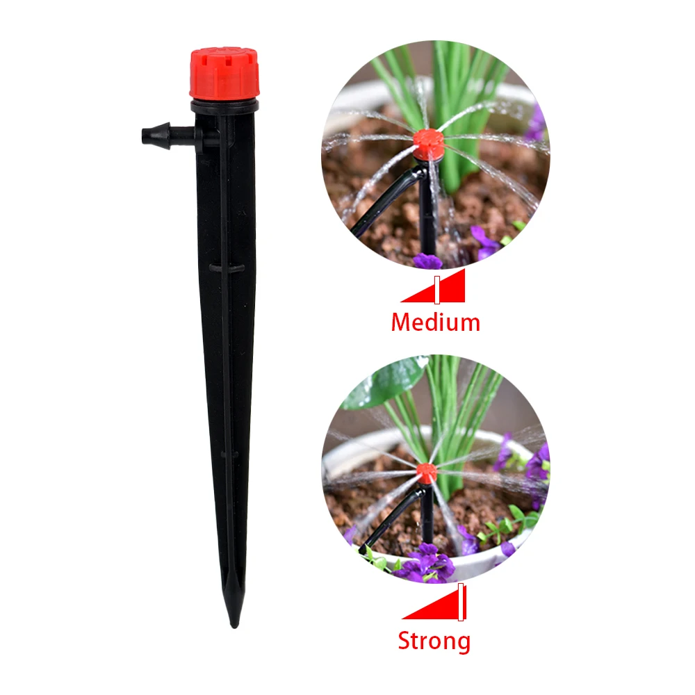 20Pcs Irrigation Dripper Inserting Ground 4/7mm Hose Garden Watering Vortex Sprinkler Garden Water Irrigation System