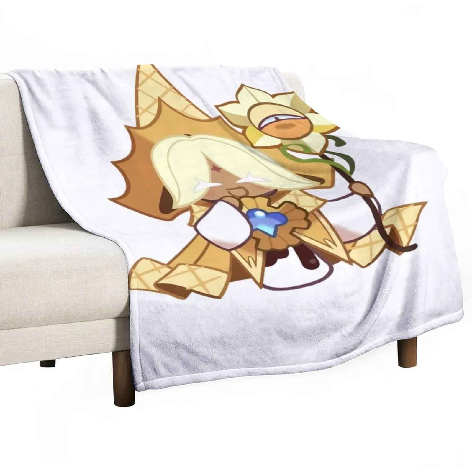 

Pure Vanilla Cookie (Cookie Run Kingdom) Throw Blanket Cute Plaid Summer Softest Blankets