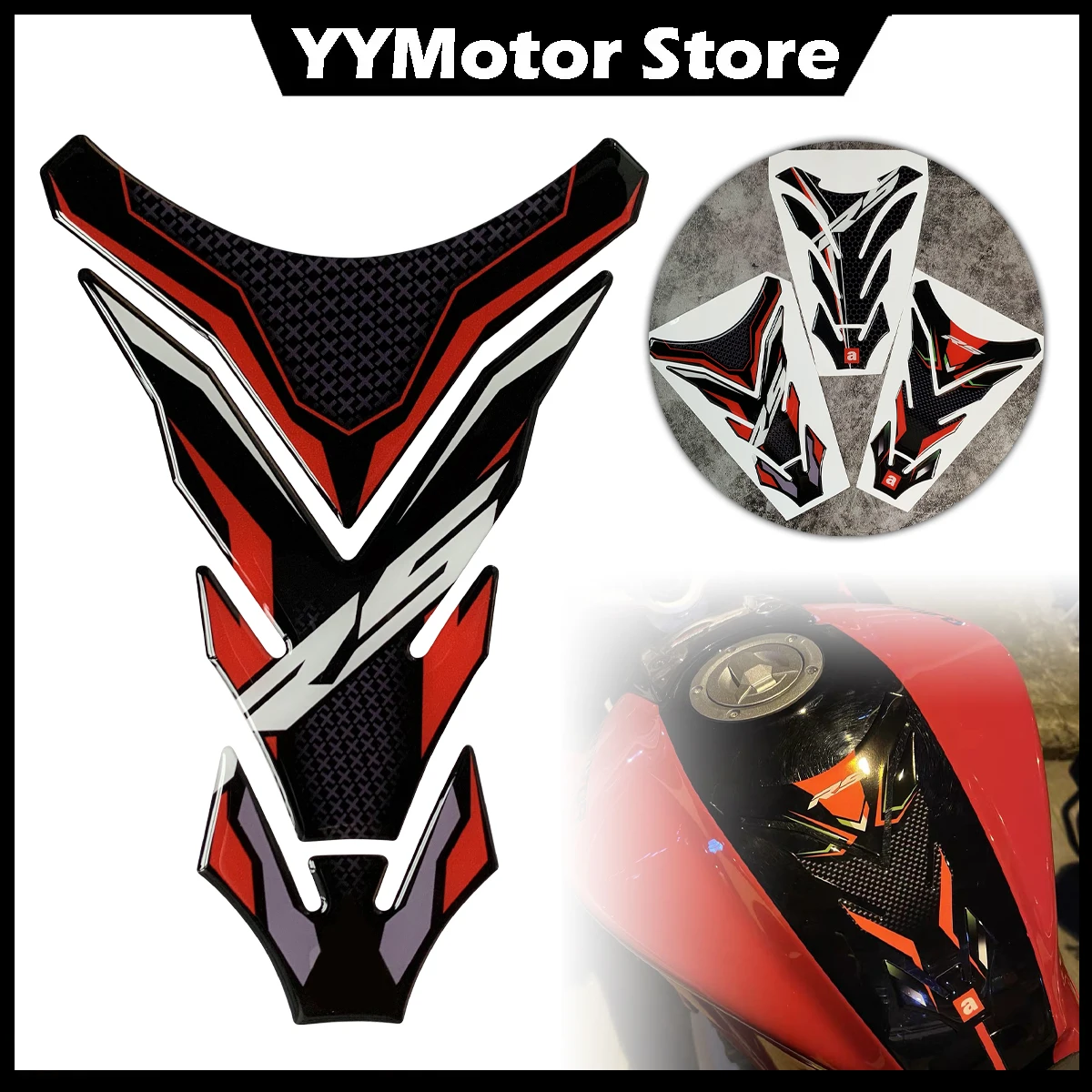 

3D Resin Gel Moto Fuel Tank Pad Protector Stickers Motorcycle Gas Tank Accessories Decals For Aprilia RS 50 125 150 rs660 RS4