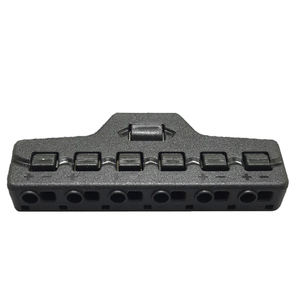 6 Ports Out Line Splitter Quick Connect Low Voltage Wire Splitter Distribution Block For Lighting Led Strip Connection Terminal