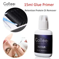 GOLLEE-imprimación de pegamento para pestañas, 15ml, para extensiones de pestañas, imprimación de extensión de pestañas de retención más larga, aceite Natural y eliminador de aceite proteico