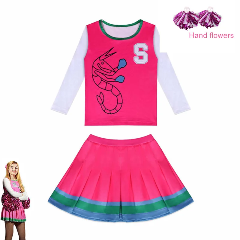 Kids Halloween Costumes for Girls Zombies Addison Cheerleader Cosplay anime Clothes Set Fancy Cheer Camp Outfits Flower Ball