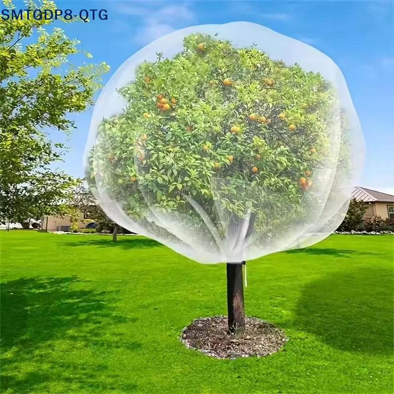 HotLarge Fruits Tree Netting Cover With Zipper And Drawstring Garden Netting Transparent Bird Plant Barrier Mesh Screen