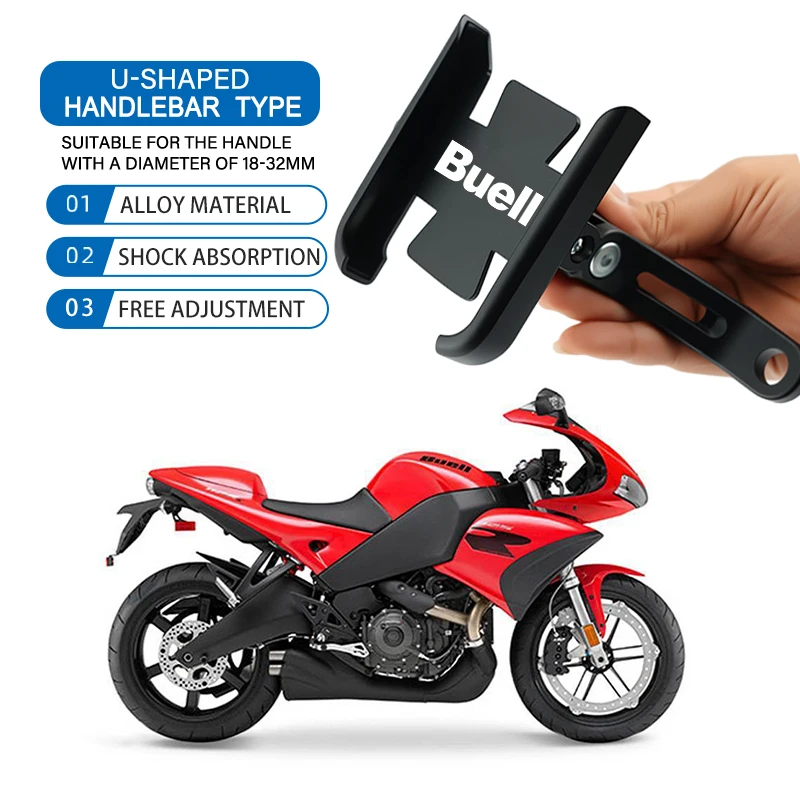 

Мотоциклетный держатель для телефона 360° ° Вращающийся кронштейн из алюминиевого сплава, крепление на руль для Buell Hammerhead 1125Cr Xb9r Xb9 Ulysses Xb12x