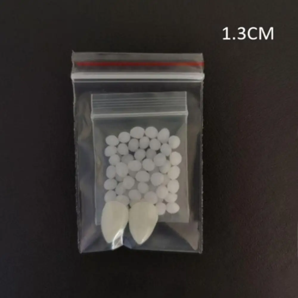 

1 Pair Party Decor Resin Resin Fangs Adhesive Simulated Dentures with Solid Glue Environmentally Fake Teeth Cosplay