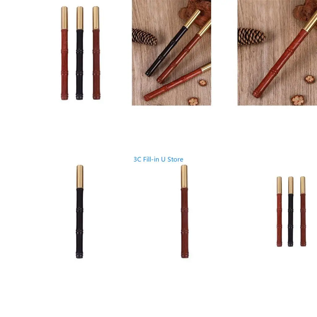 G8TA Bamboo Signing Pen Brass Pen Lid Business Pen Guest Pen Write Smoohtly for Wedding Hotel Reception
