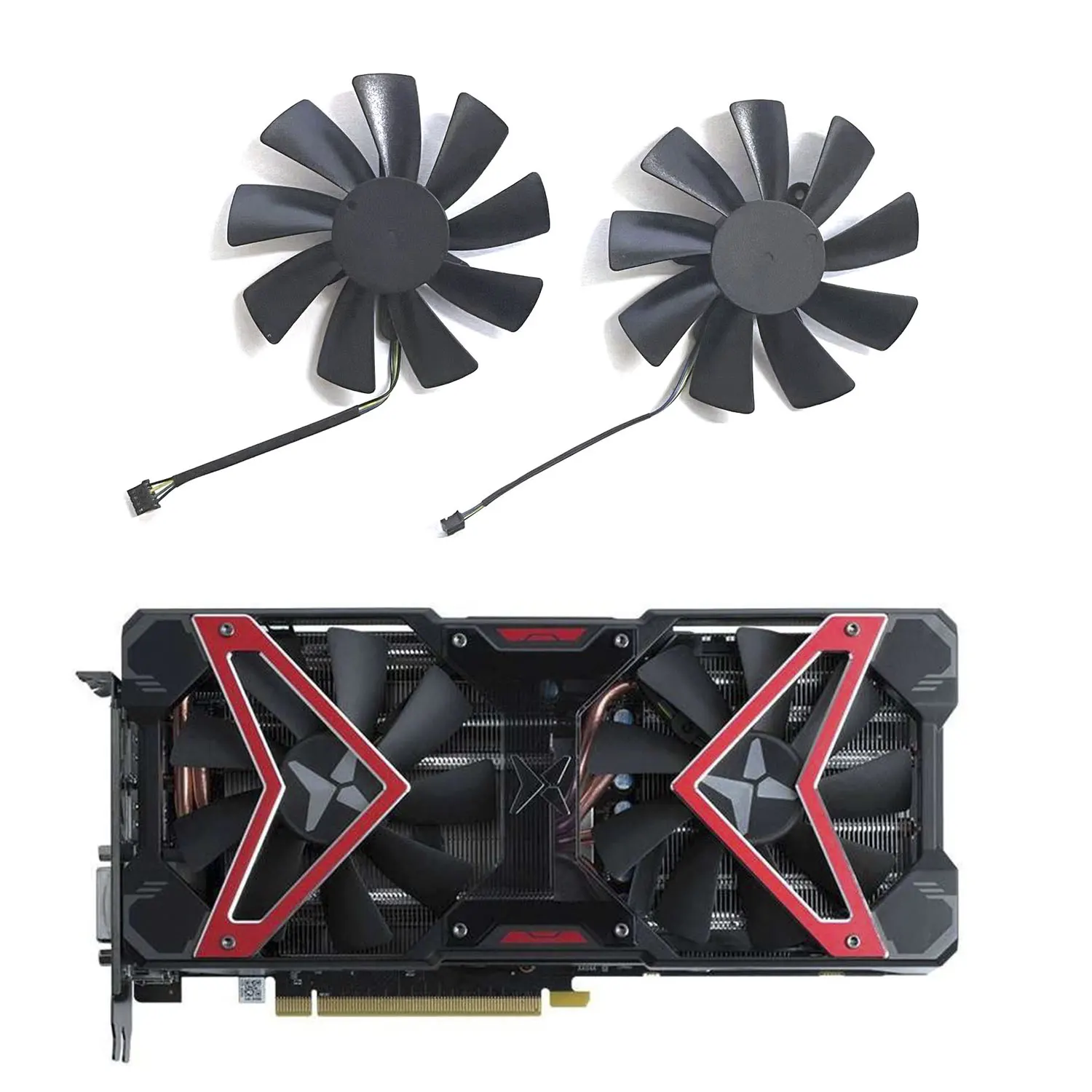 

New RX590 GPU fan 4PIN GAA8S2U DC 12V 0.45A suitable for Dylan RX 590 580 GME 8G X Ares PLUS graphics card cooling fan