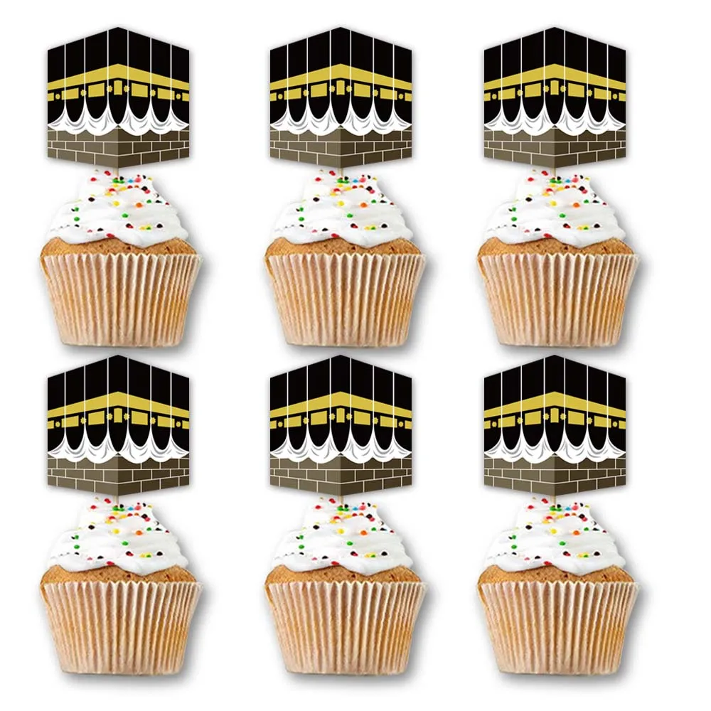 Omra mubarak cupcake topper eid party hajj party decoration-24pcs