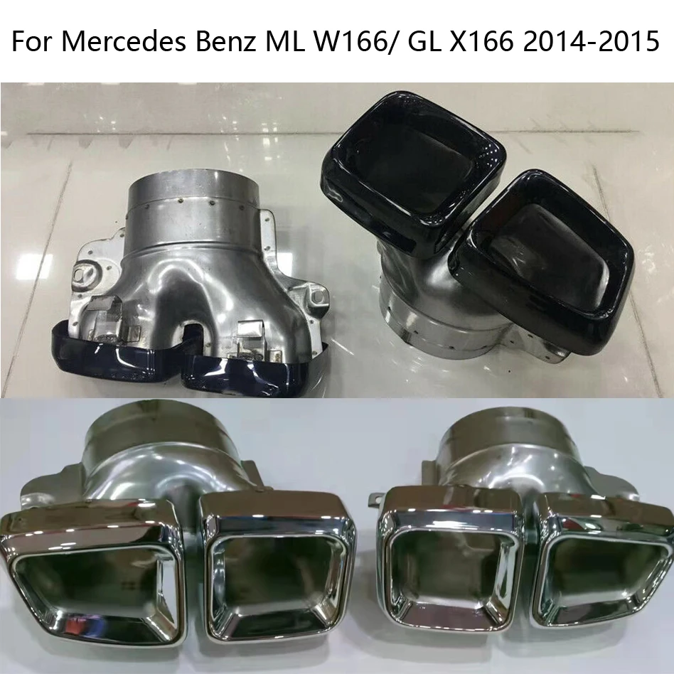 

For Mercedes Benz ML W166 GL X166 2014 2015 2016 2017 2018 Car Exhaust Tailpipe Muffler Tube Stainless Steel Car Accessories