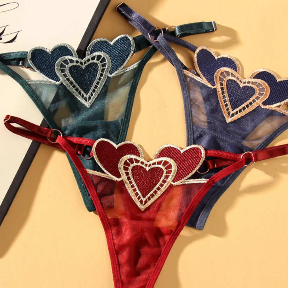 

Japanese Style Low-Rise Thongs - Sexy Lingerie Women's Embroidery Panties Comfortable Erotic Underwear