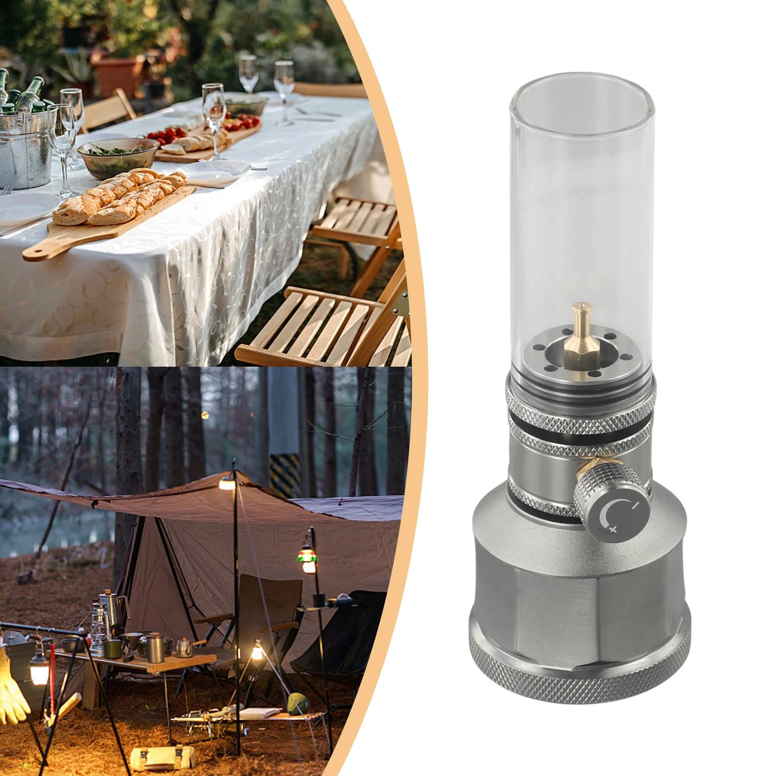

Samll Gas Lantern With Empty Tank And Extension Rod For Camping Hiking Outdoor Adventure Aluminum Alloy Portable Light Kit