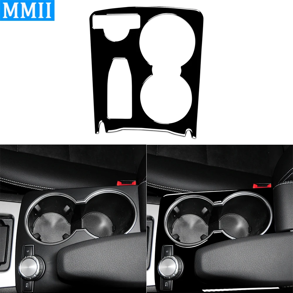 For Mercedes-Benz US Version W204 C180 C200 C300 C250 C63 AMG 2007-2014 Piano Black Gear Shift Trim Cover Car Interior Sticker