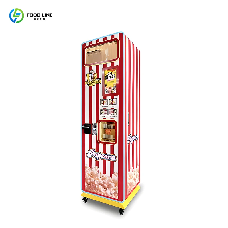 Popcorn for high traffic areas Vending machine late night service availability Vending machine popcorn
