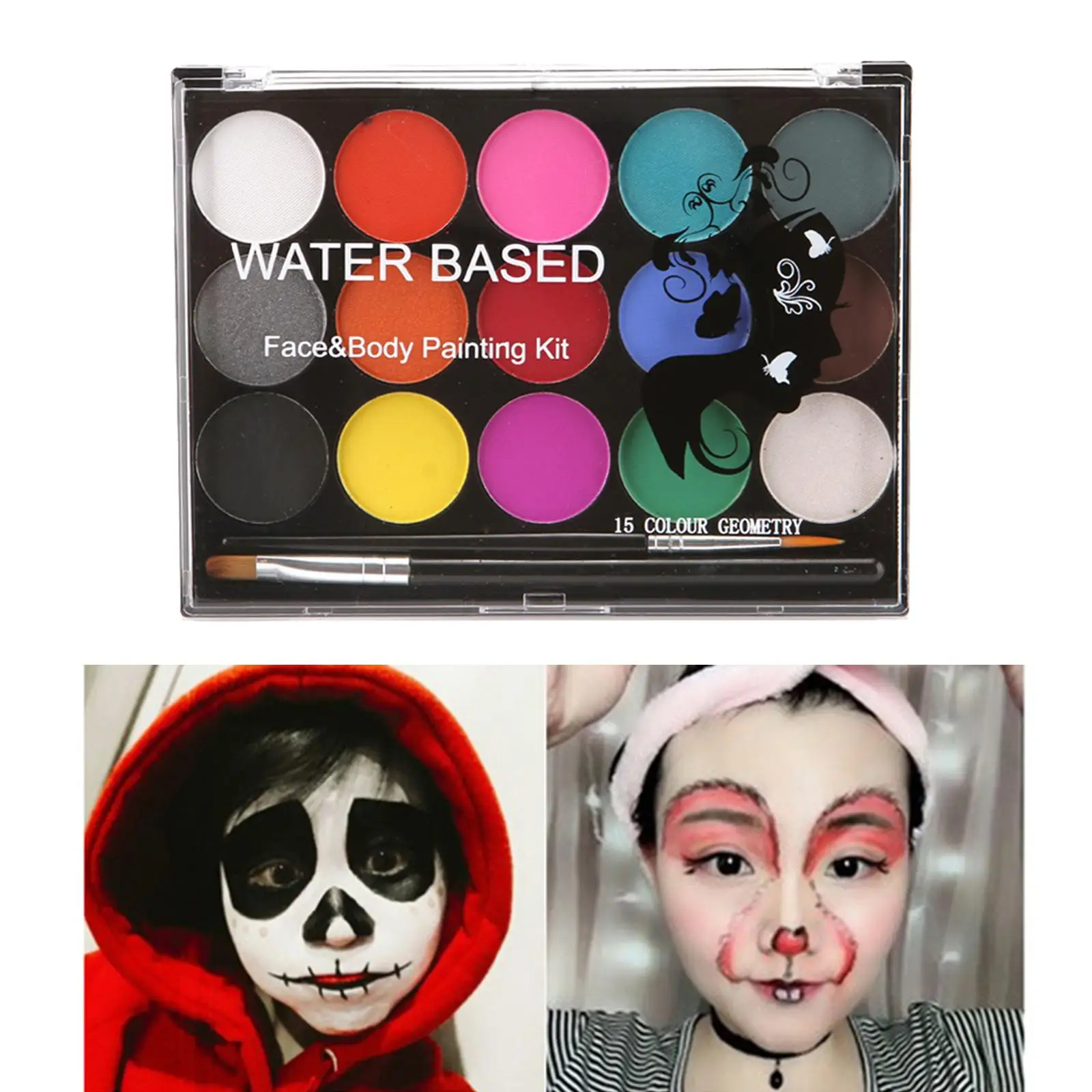 1 and body Painting kit Adults – Based Makeup Fancy Dress Halloween Makeup Painting Brushes