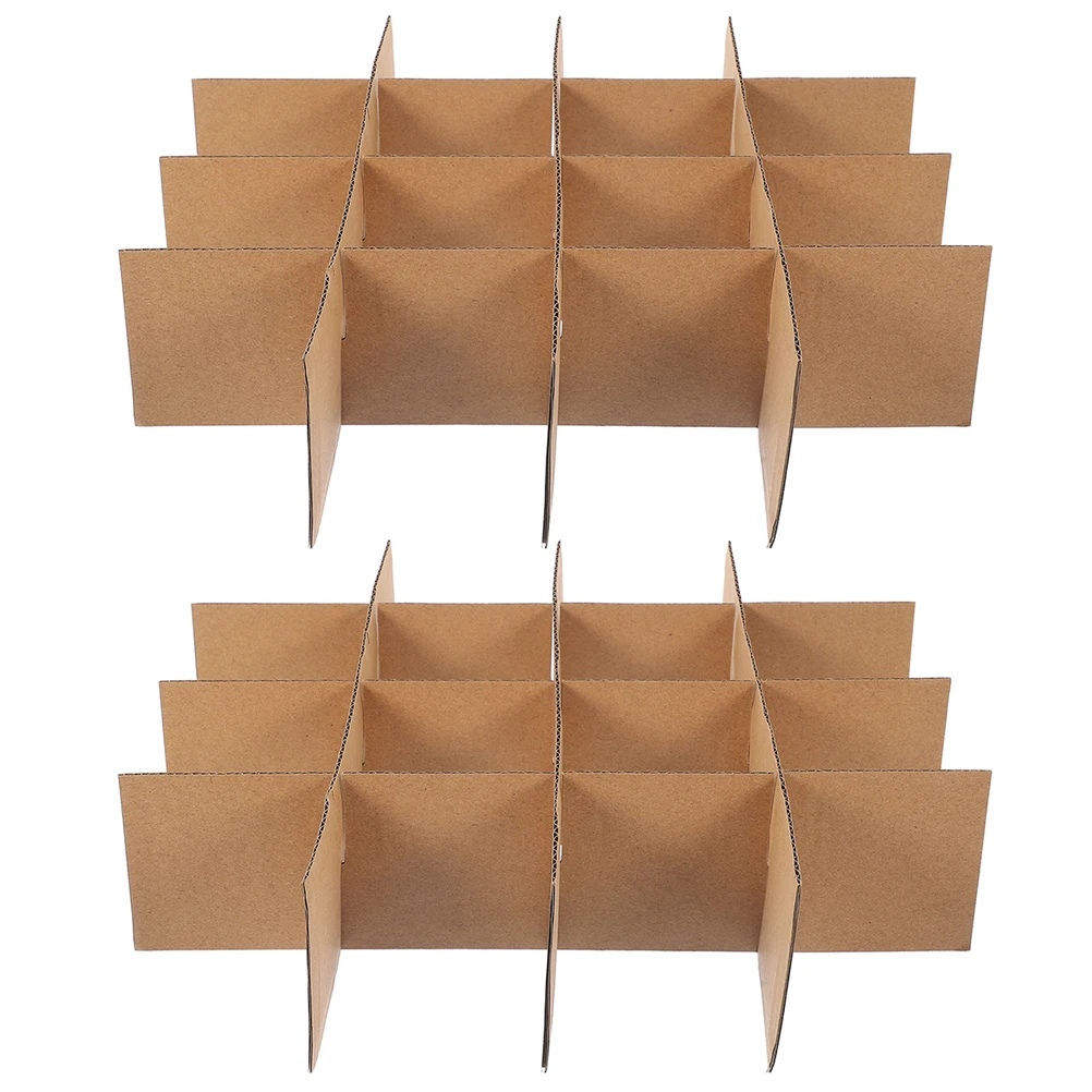 مجموعتان من فواصل الورق المقوى القوية لنقل الصناديق وأقسام قابلة للتخصيص لحلول التعبئة الآمن للوحة الزجاجية للأطباق