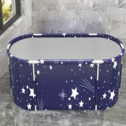 Foldable Bathtub for Adults Thickened PVC Portable Tub Insulated Portable Bathtub Anti-Slip Freestanding Soaking Bathtub