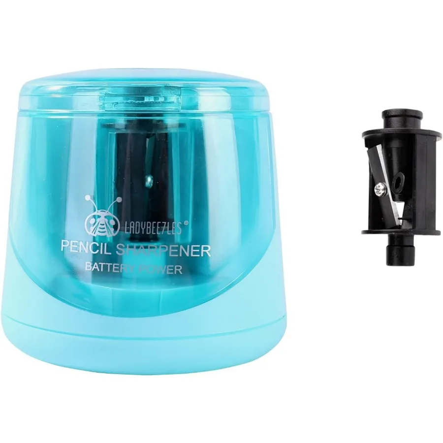 

Электрическая точилка для карандашей с питанием от батареи AA для портативного использования, автоматическая деревянная точилка для карандашей со встроенным сменным лезвием