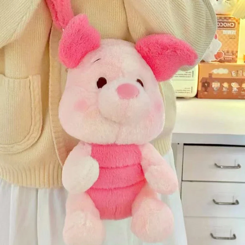 

30cm Disney Anime Winnie The Pooh Piglet Plush Toy Bag Cartoon Animal Doll Companion Memorable Children Birthday Gifts