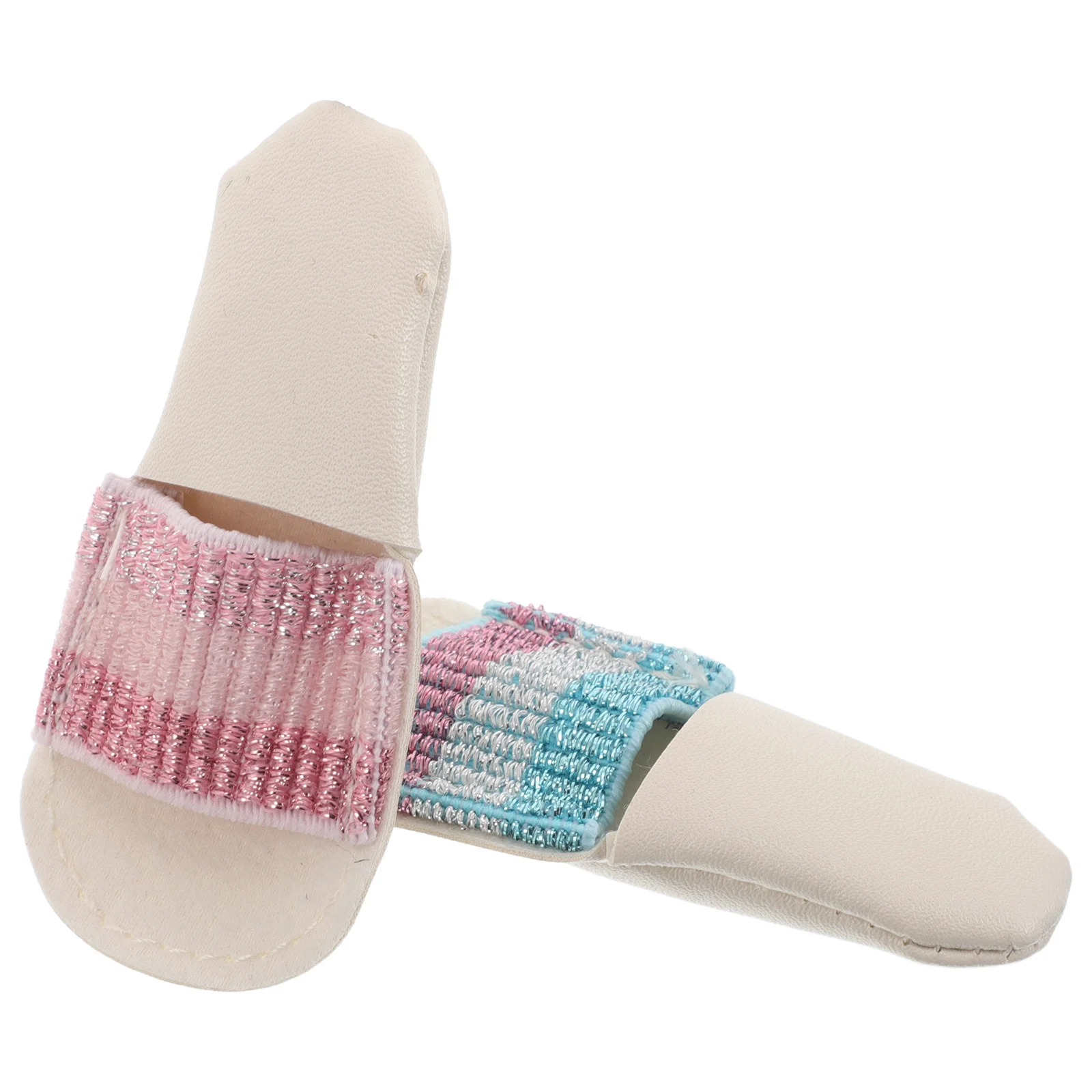 

2Pcs PU Fake Finger Guards Soft Stretch Thimble Covers for Embroidery Sewing Finger Safety Anti-Needle Stick Needlework