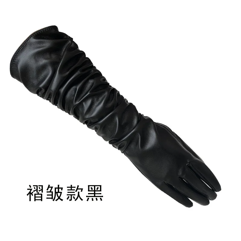 Dame Mode Hohe Qualität PU Leder Winter Handschuhe Frauen Warm Nette Fäustlinge Weibliche Lange Art Ellenbogen Handschuhe G203