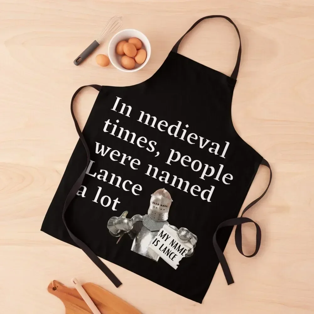 

Lancelot or Lance a lot Apron Beauty Chef Uniform For Men Funny Apron