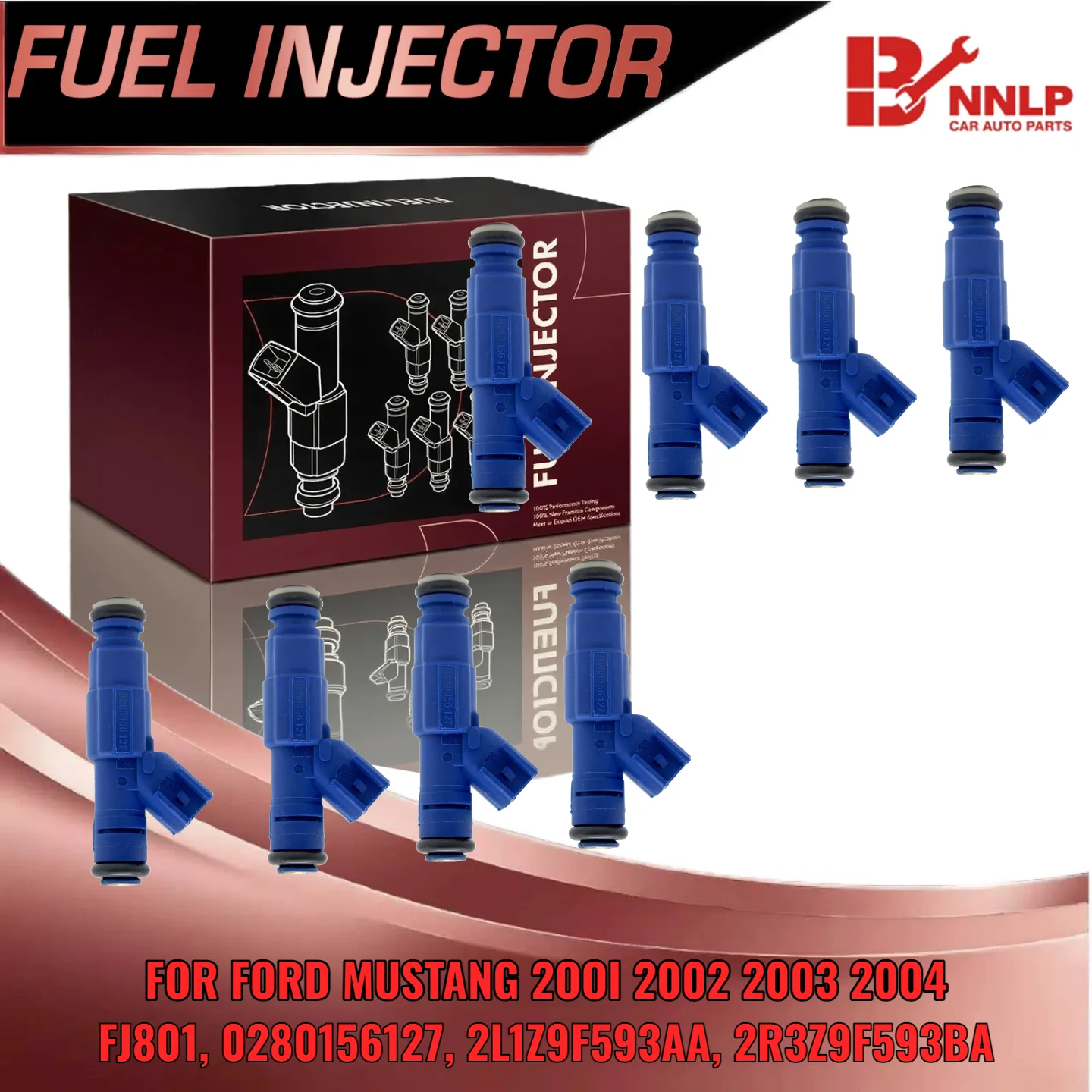 

8x Flow Matched Fuel Injector for Mustang 2001 2003 2004 V8 46L DOHC FJ801 0280156127