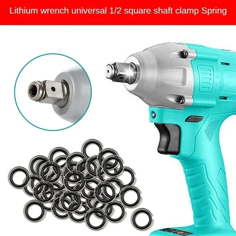 10Pcs 1/2 inch Retaining Ring Clip With O-Ring Socket Impact Wrench Snap Ring Durable Anti Detachment Impact Wrench Accessories