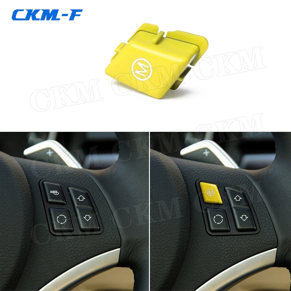 Car Steering Wheel M Switch Replace Button Cap Trim For BMW 1 3 Series E81 E82 E87 E88 2004-2011 E90 E92 E93 M1 M3 2007-2013