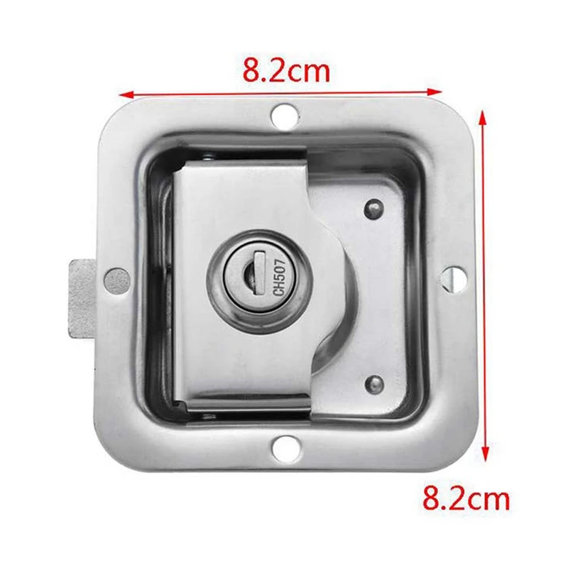 2X in acciaio inox camion RV cassetta degli attrezzi serrature rimorchio porta maniglia a paletta chiusura antifurto Paddle Locks con 4 chiavi