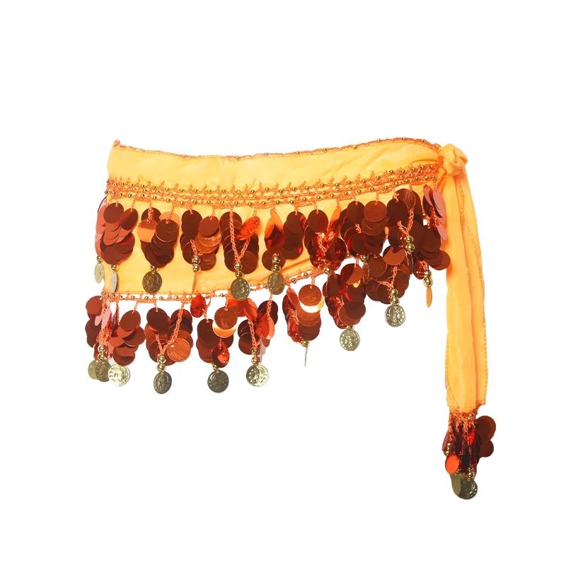 Women Belly Dance Hip Scarf Accessories Belt Skirt With Gold Mixed Color Coin Thailand/India/Arab Dancer Sequins Waist Chain