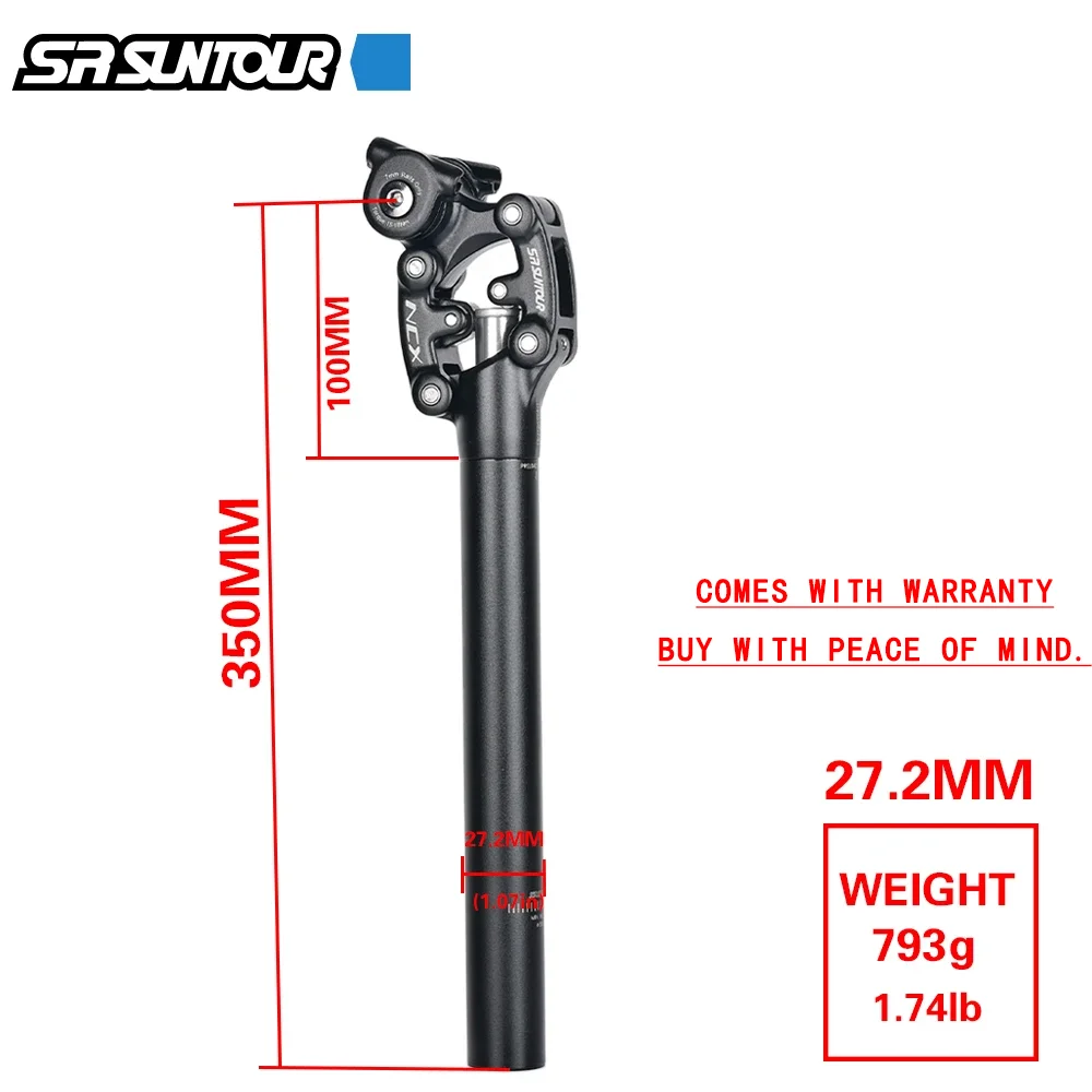 27,2mm 31,6mm SunTour NCX Taiwan Faltbare Stoßdämpfende Sattelstütze MTB Mountainbike Sattelrohr Faltbarer Dämpfer Fahrrad-Zubehör
