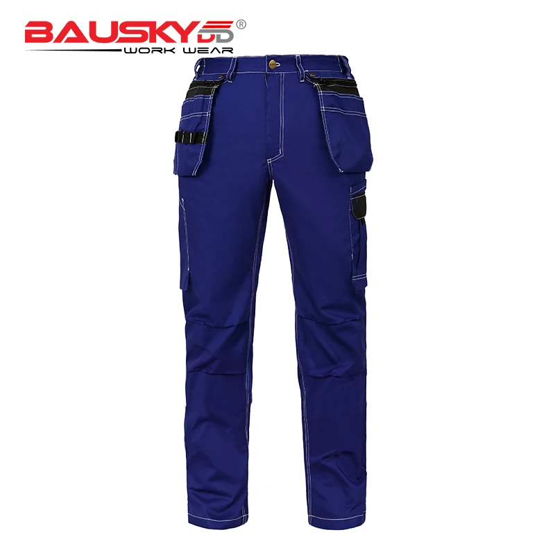 Bauskydd Mens Worker Pants Summer Light Durable Lumberjack Plumber Maintenance Tool Pockest Work Trousers