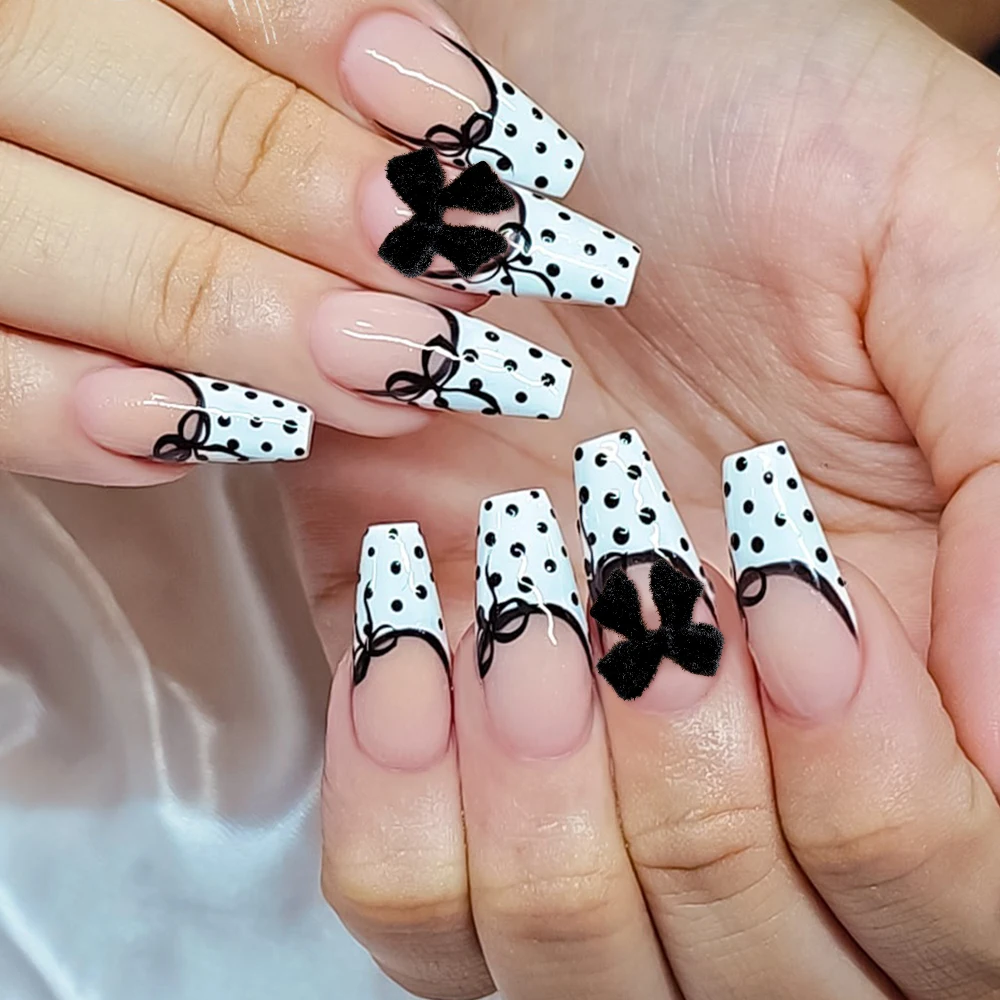 24Pcs Black Polka D… - image