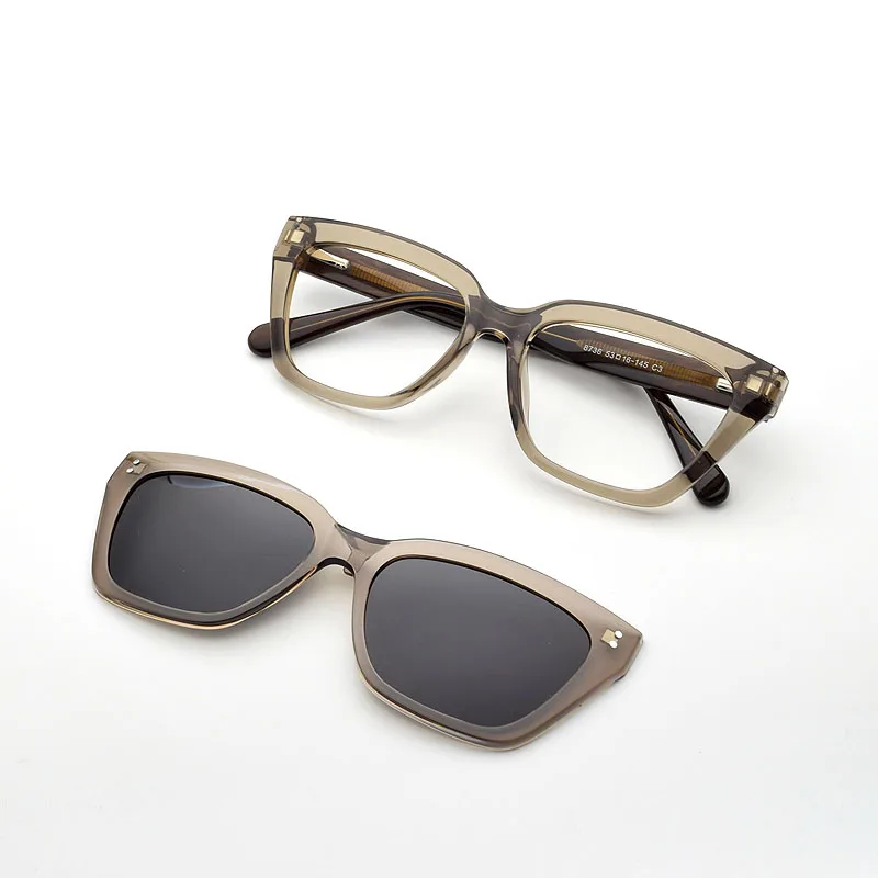 Butterfly Shape Glasses Frame For Lady Polarized Magnet Clip On Sunglasses Myopia Men Eyewear Driving Mirror Transparent Frame