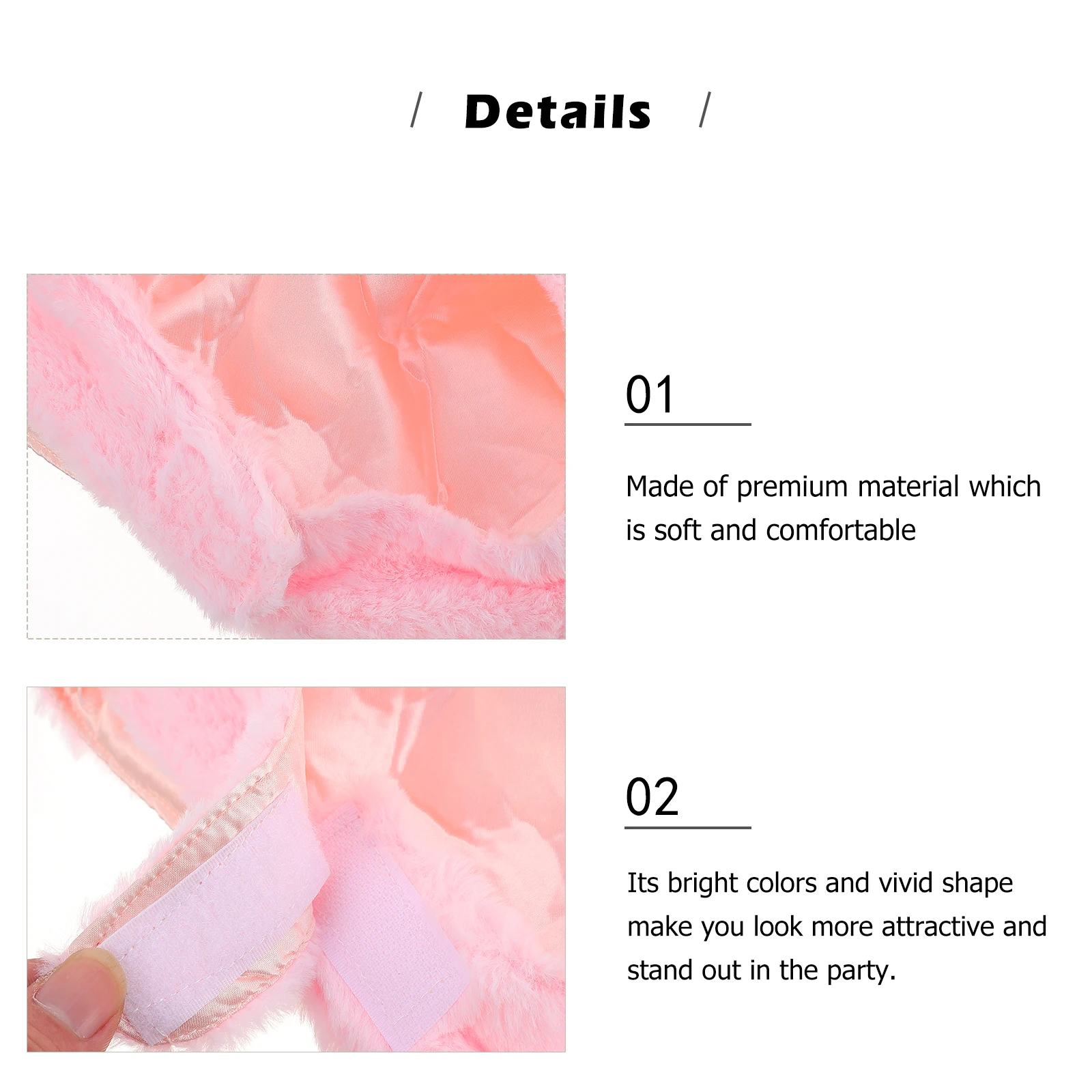 

Adorable Rabbit Ear Headgear Hat Cosplay Party Photo Prop Bunny Ears Hood Warm Lightweight Funny Costume Accessory For Themed