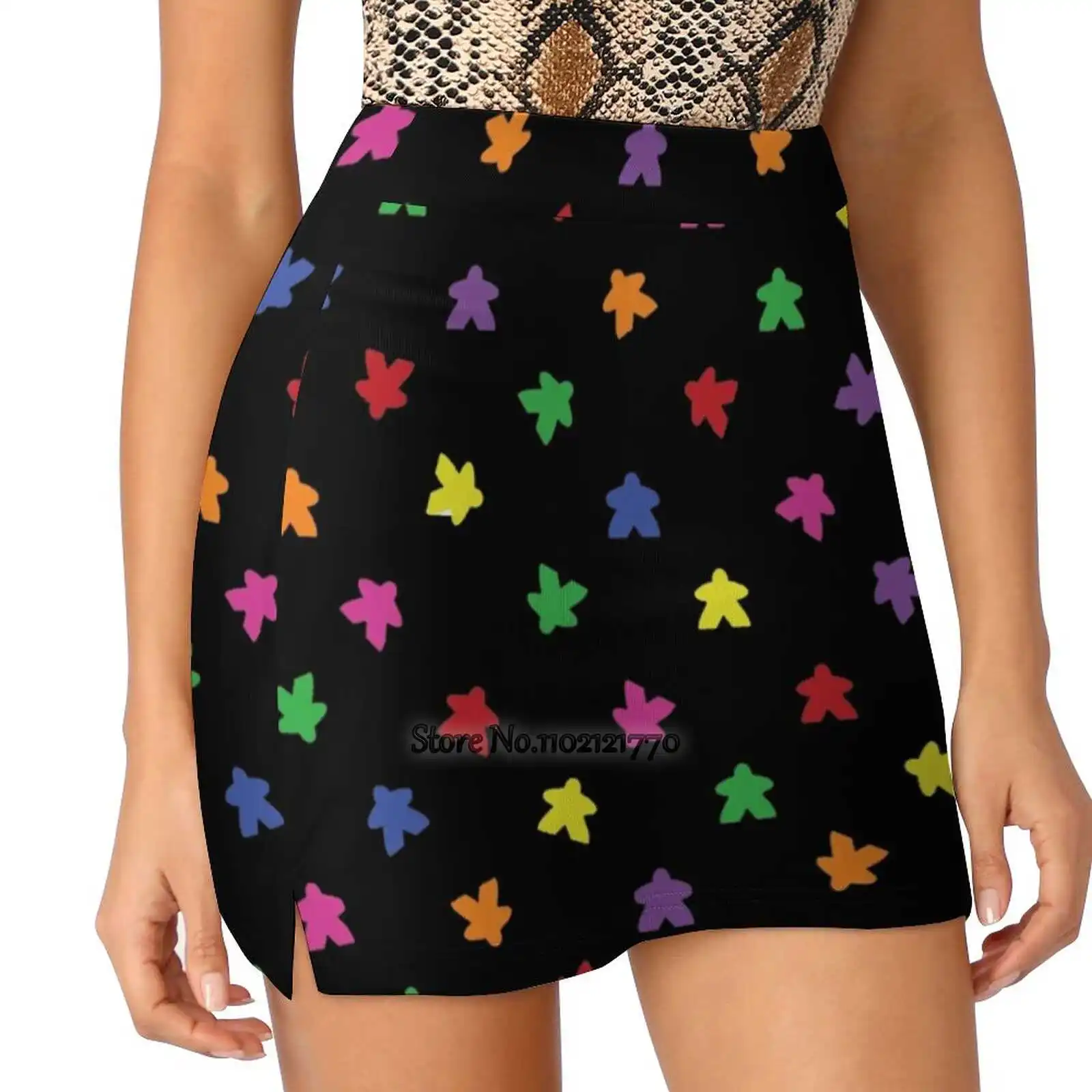 

Meeples Everywhere Women Tennis Skirts Golf Badminton Pantskirt Sports Phone Pocket Skort Meeples Board Games Tabletop Games