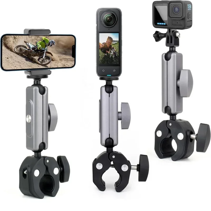 ل GoPro/DJI/insta 360 حامل كاميرا رياضي الدراجات قوس دراجة نارية المقود Monopod المقود جبل قوس #3