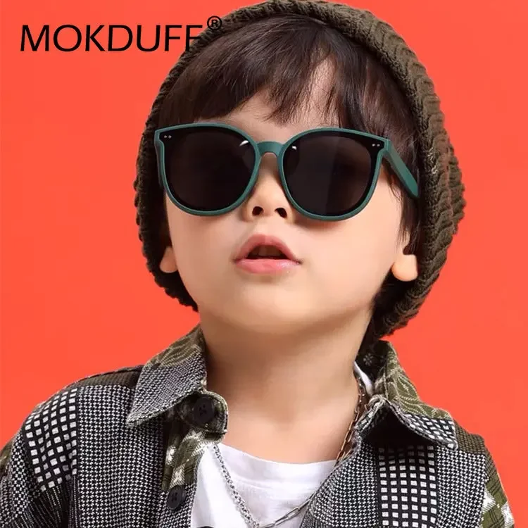 Óculos de sol polarizados para meninos e meninas, Moldura TPE macia, Cat Eye Design, Moda Sun, Proteção UV400, Óculos ovais, Cool, 3-12 anos Kids