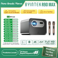 BYINTEK R90 Max Full HD 1080P Projector 4K DLP 2200 ANSI Lumens Android TV 11.0  3D 4K Supported Smart  Home Theater  Projector