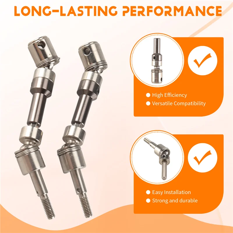 ABJL-CVD Ruota Anteriore Universale Albero Motore Accessori Per Wltoys 12428 12423 12427 1/12 RC Auto Parti di Aggiornamento