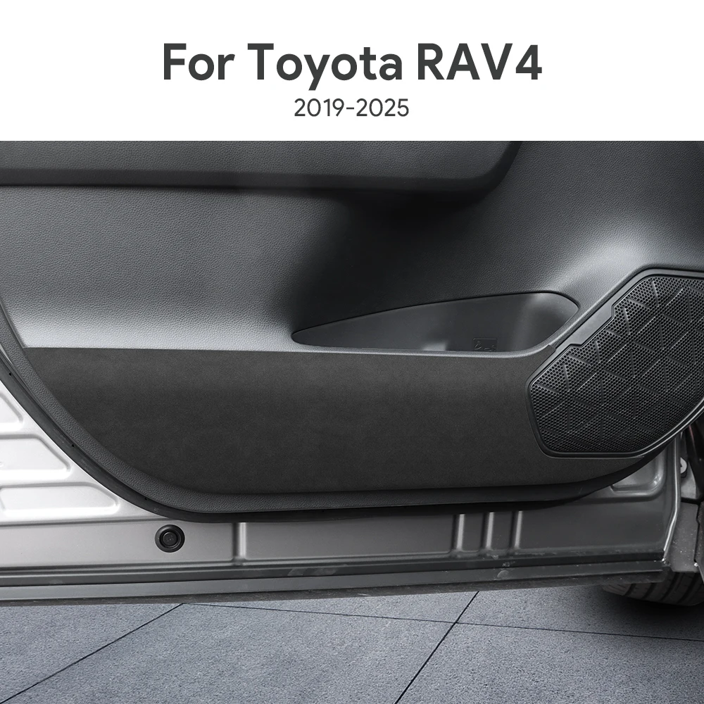 Top Suede Car Door Protection Anti-kick Pad For Toyota RAV4 RAV 4 XA50 2019 2020 2021 2022 2023 2024 2025 Sticker Accessories