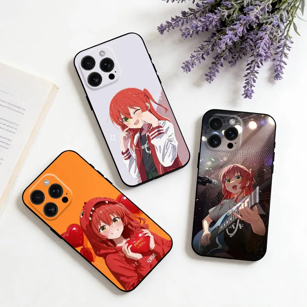 

I-Ikuyo K-Kita For iPhone 16,15,14,13,12,11,XS,XR,X,8,7,Pro,Max,Plus,mini Silicone Black Cover