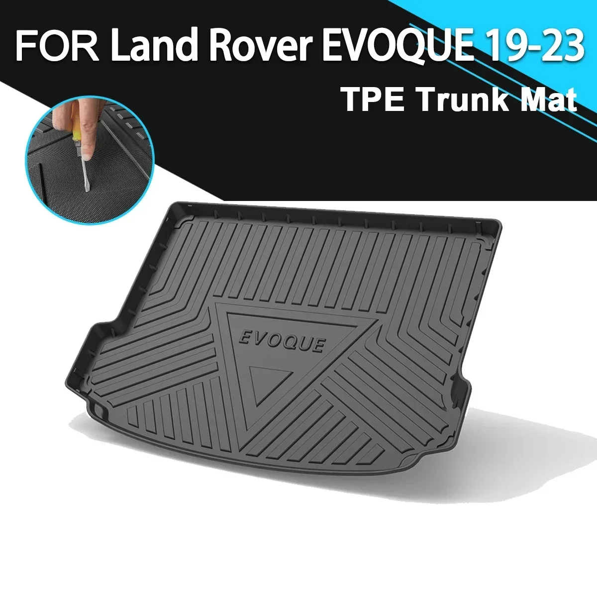 

Car Rear Trunk Cover Mat Rubber TPE Waterproof Non-Slip Cargo Liner Accessories For Land Rover EVOQUE 2019-2023