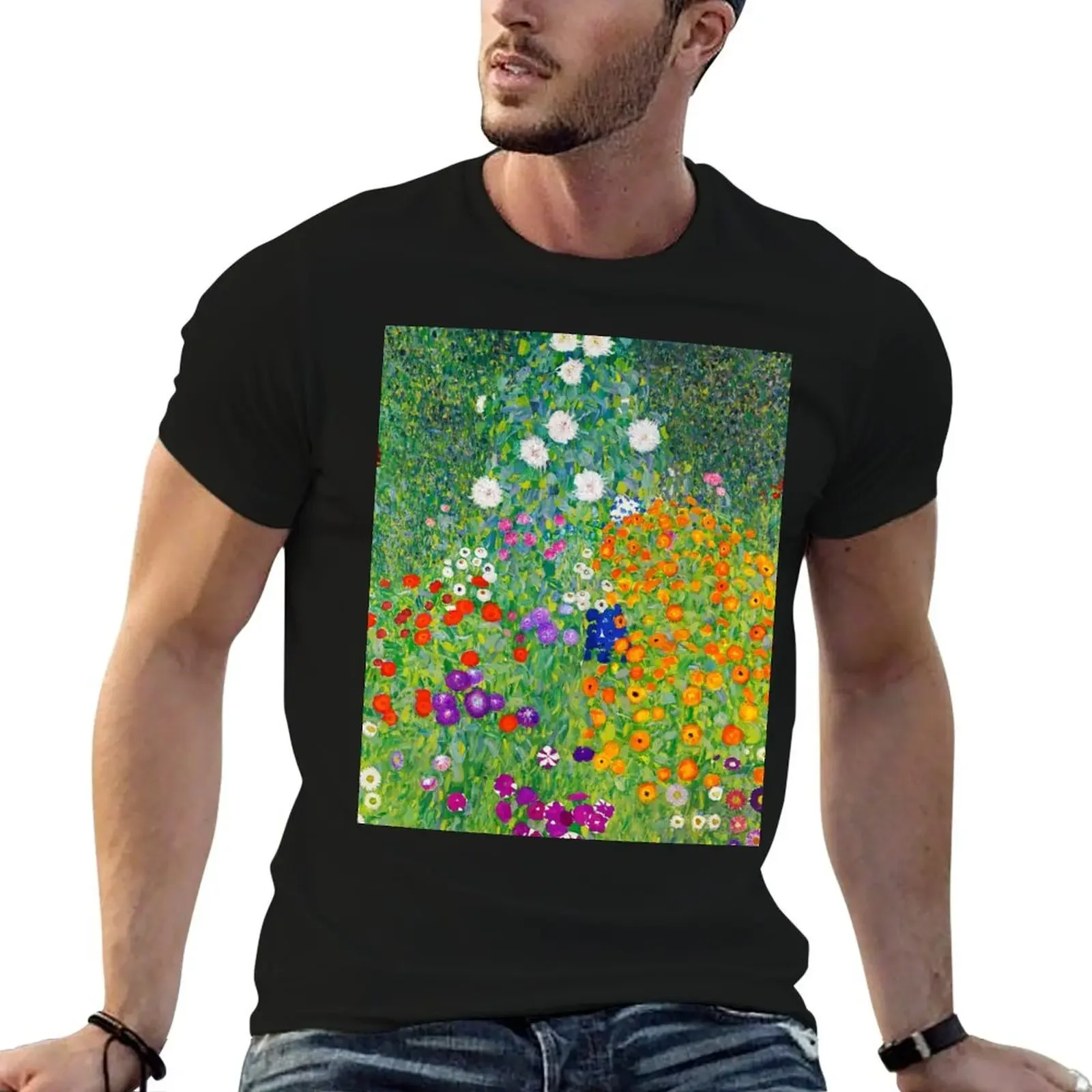 Flower garden - Gustav Klimt T-Shirt heavyweights custom t shirt cute tops mens white t shirts