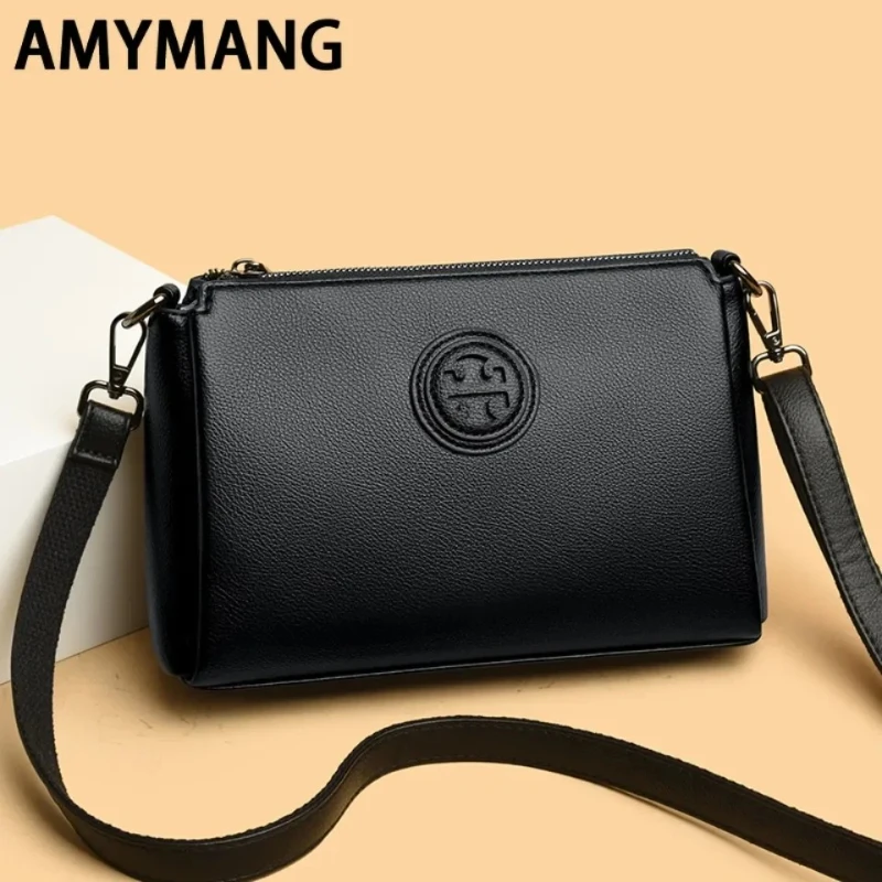 Saco para mulheres elegante de alta calidad diseño da marca zíper padrão cor sólida casual uso diario bolsa ombro