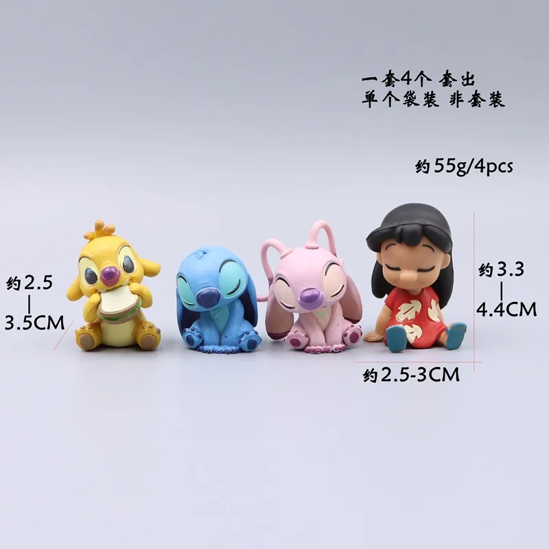 

Disney Anime Lilo Stitch 4pcs Stitch Figure Toy Stitch Action Model Doll Home Party Decoration Toys Boys Girls irthday gift