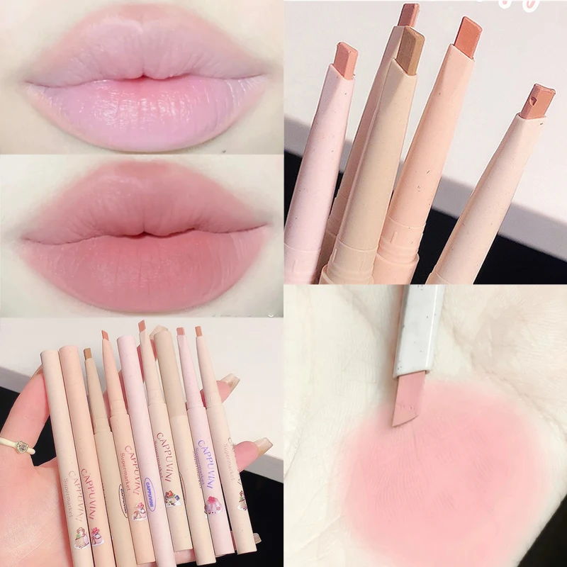 Overzicht Lippen Lijn Lippenstift 5 Kleuren Waterdichte Langdurige Mollige Fluwelen Matte Rode Contour Lip Liner Natuurlijke Lip Make-Up Cosmetische